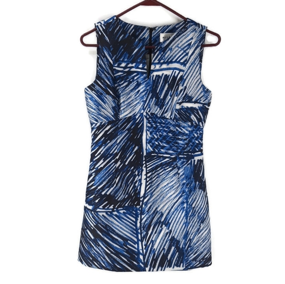 MILLY Sleeveless scribble print shift dress - Picture 4 of 8